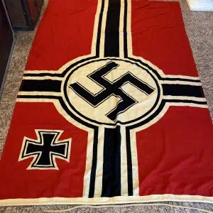 RARE Original WWII German NSDAP (NAZI) NATIONAL WAR FLAG. (Reichskriegsflagge) Brought Home By A U.S. Veteran Certified