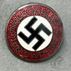Original OUTSTANDING German NSDAP (Nazi Party) Enamel RZM Marked Membership Badge Certified By The Gettysburg Museum Of History