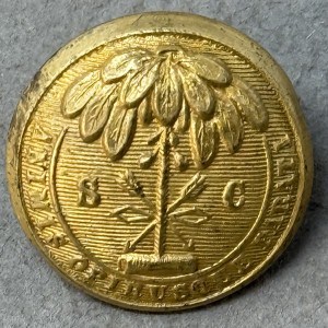 Original Civil War Confederate South Carolina Coat Size Button Non-Excavated With Scarce Back Mark Certified