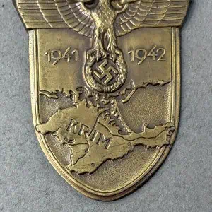 Original WWII German CRIMEAN CAMPAIGN SHIELD. (Krimschild) Brought Home By A U.S. Veteran Certified