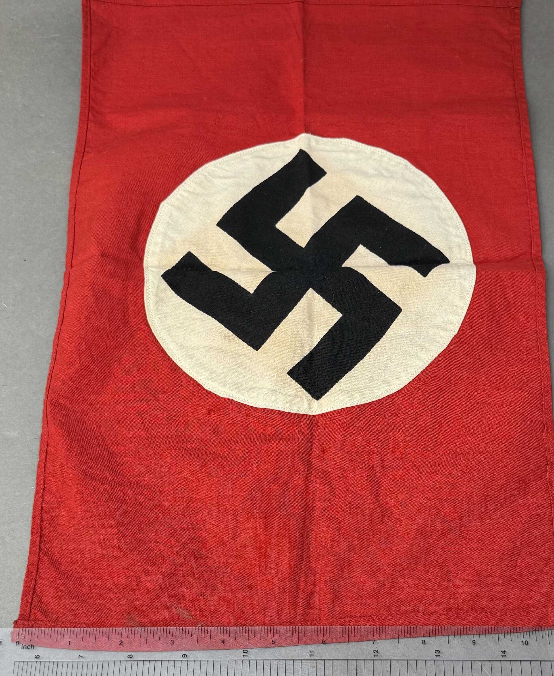 Original WWII Era German NSDAP Nazi Flag Gettysburg Museum original-wwii-era-german-nsdap-nazi-flag-gettysburg-museum