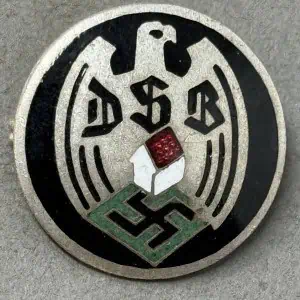 Original Third Reich German NSDAP (NAZI PARTY) DSB MEMBERSHIP BADGE, Certified