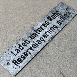 Very Rare Original WWII German Navy Kriegsmarine U-BOAT Data Plate Certified