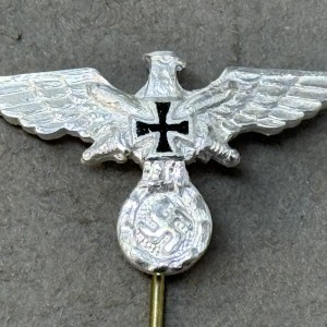 Original WWII German NS-RKB MEMBER’S LAPEL EAGLE. (NS-RKB Hoheitsabzeichen) Certified