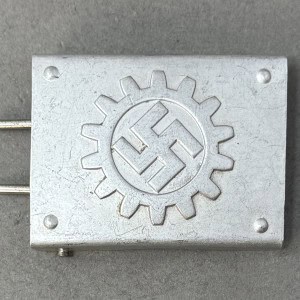 RARE ORIGINAL WWII GERMAN DAF BELT BUCKLE. (Koppelschloss) Certified