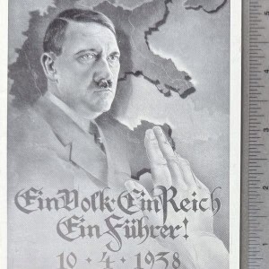 RARE Adolf Hitler Postcard 1939 Annex Certified By The Gettysburg Museum Of History