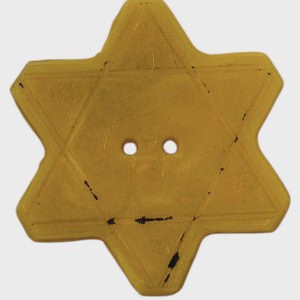 VERY RARE USED AND WORN STAR OF DAVID (JEWISH STAR) Which the Bulgarian Jews Were Forced To Wear In 1941 Certified