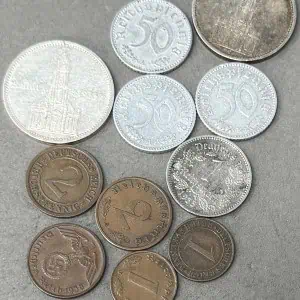 Original German Nazi Third Reich Period Coin Collection 11 Coins Certified