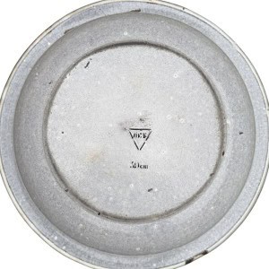 VERY RARE USED Oskar Schindler Factory (Schindler's List) Large Enamel Wash Basin Certified By The Gettysburg Museum Of History