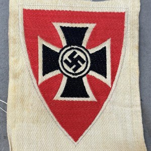 Original WWII German NSDAP (NAZI PARTY) DRKB MEMBER’S ARMBAND EMBLEM Certified