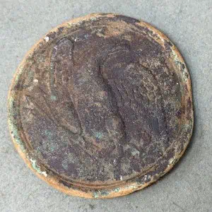 Original Civil War Excavated Excellent Relic U.S. Eagle Breast Plate Recovered At Seven Days Battlefield Near Richmond Certified