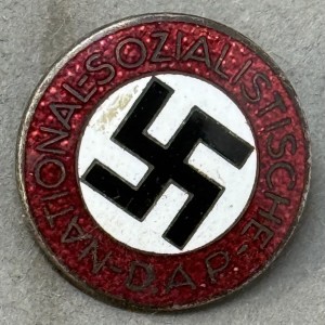 Original OUTSTANDING German NSDAP (Nazi Party) Enamel RZM Marked Membership Badge Certified By The Gettysburg Museum Of History