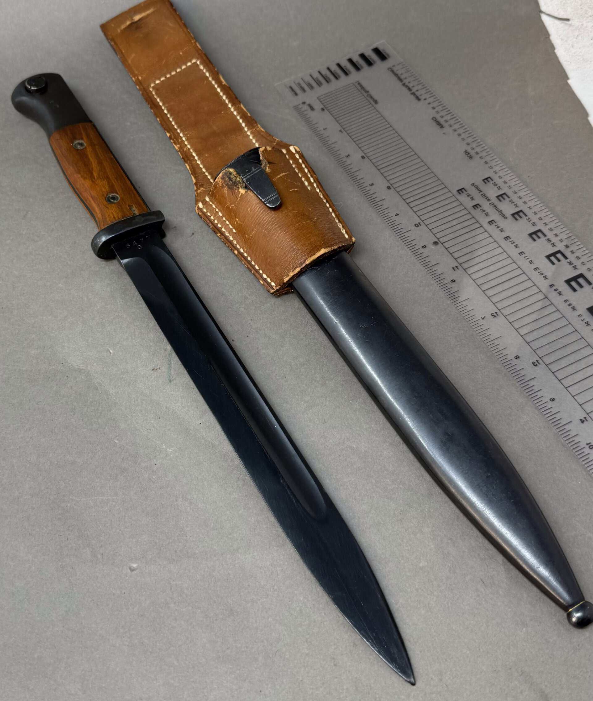 Original Almost Mint WWII German K98 Combat Bayonet
